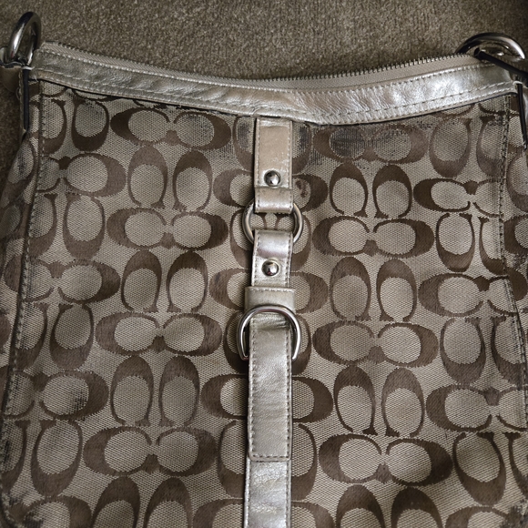 Coach Handbags - Coach Brown Signature Shoulder Bag